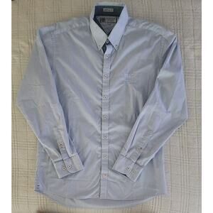 Harvard Brand Harvard University Blue Mens Large Button Down‎ Shirt Embroidered